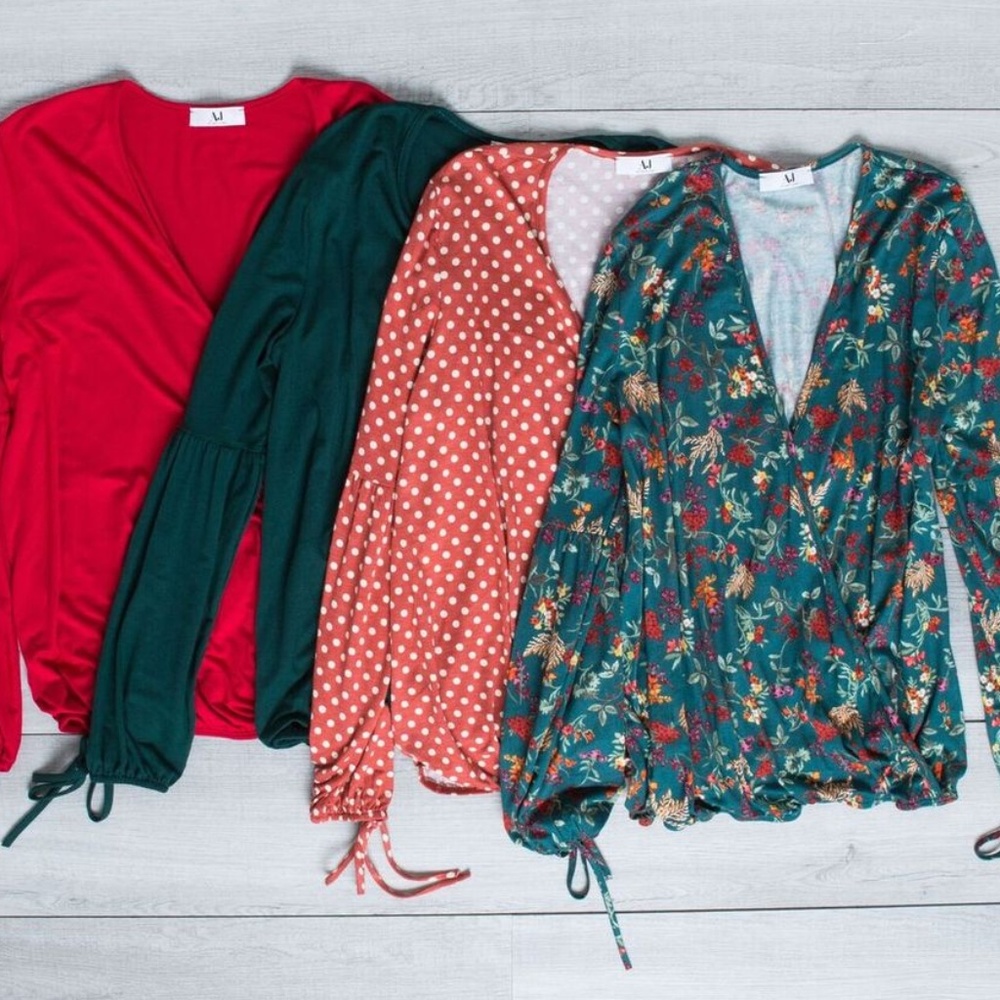 Amelia James polka dot shirt